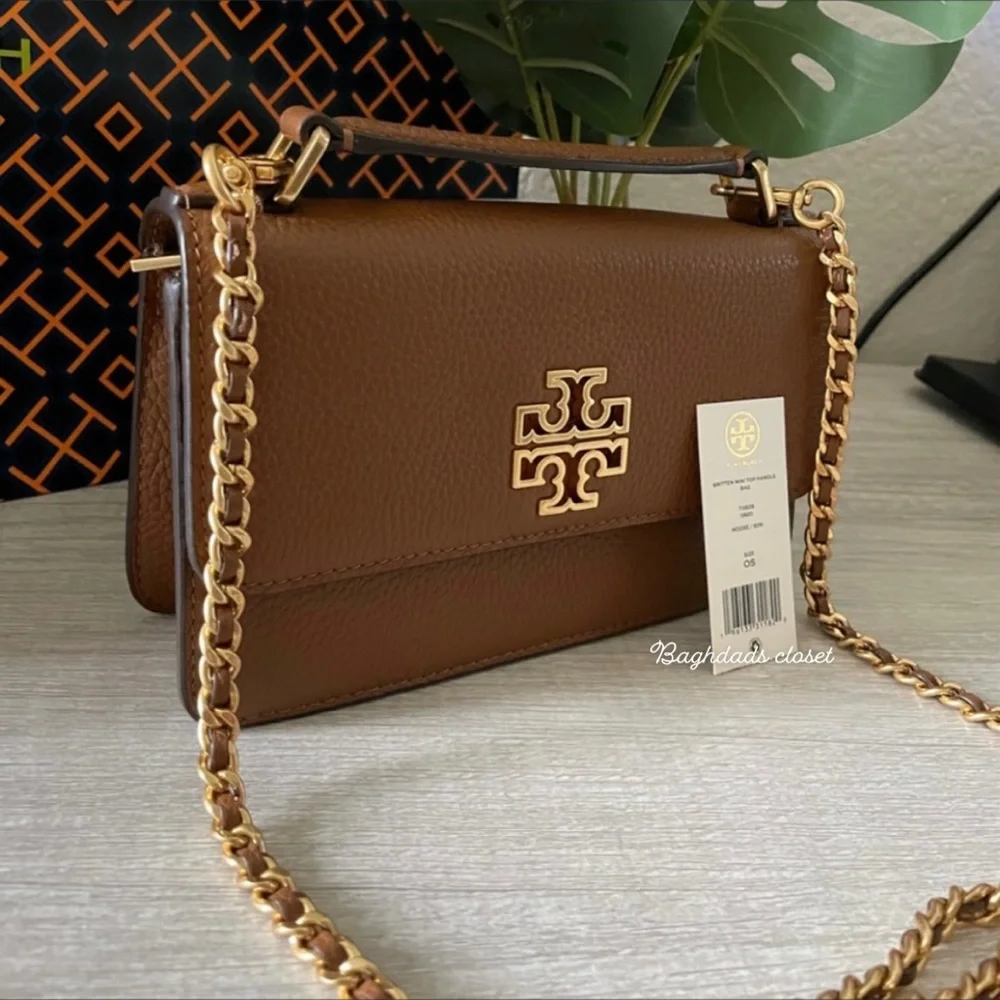 New , tory burch britten chain top handle Crossbody bag - Picture 3 of 12